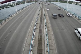 г.Иркутск, Академический мост, в сторону Университетского