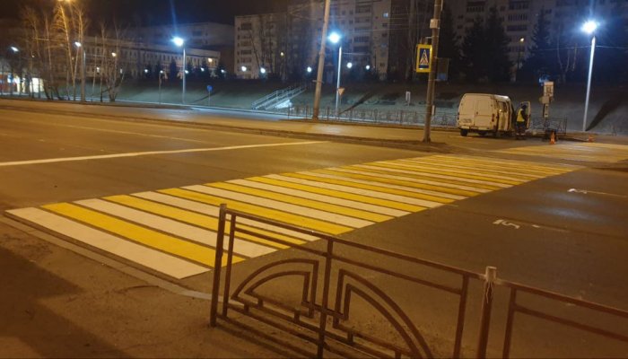 В Иркутске начали обновлять дорожную разметку