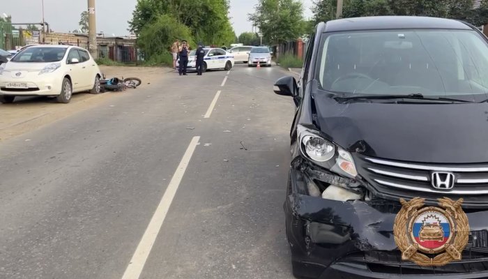 В Ангарске подростки решили покататься на мотоцикле и попали в аварию