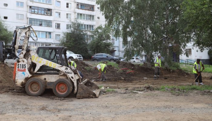 В Иркутске подрядчик отстает от графика благоустройства парка «Ирис»