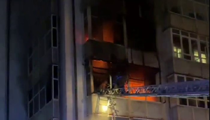 В Иркутске горела квартира в девятиэтажке