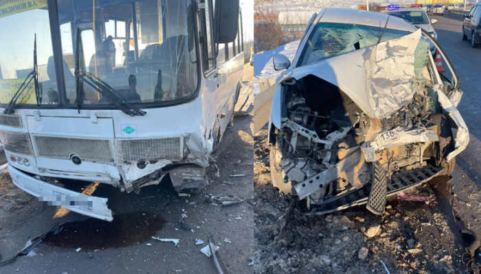 В Черемхове четыре человека пострадали в ДТП с автобусом (Видео)