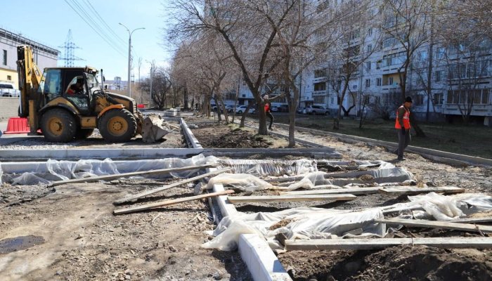 В Иркутске ремонтируют улицу Геологов