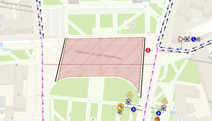 12 июня в Иркутске перекроют движение по площади графа Сперанского