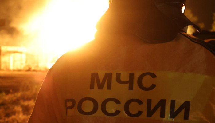 Пожар в торговых павильонах Сергиева Посада