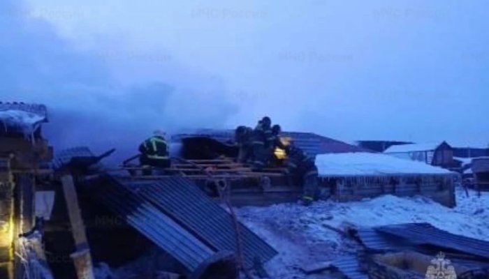 Пожар в Иркутском округе: спасены 24 коровы и 20 свиней