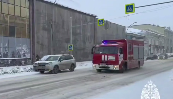 В центре Иркутска произошел пожар (Видео)