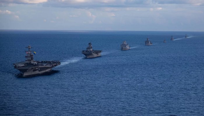 Американский авианосец USS John F. Kennedy отправился на ходовые испытания