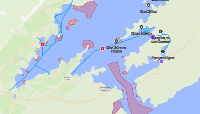 Иркутянин разработал интерактивную карту льда Малого Моря на Байкале, показывающую опасные зоны