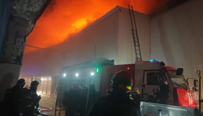 У Измайловского кремля в Москве произошел пожар (Видео)