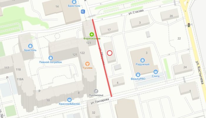 С 26 июня на участке улицы Обручева в Иркутске будет введено одностороннее движение