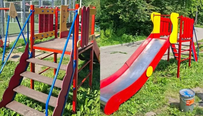 В Иркутске ведется ремонт детских и спортивных площадок