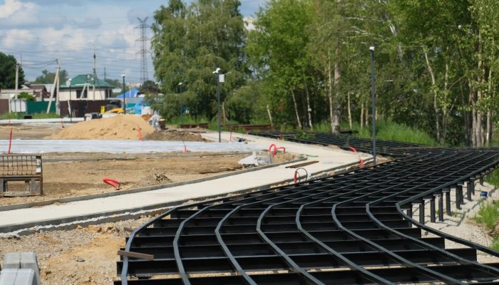 В Юбилейном на половину завершено создание нового парка «Караси»