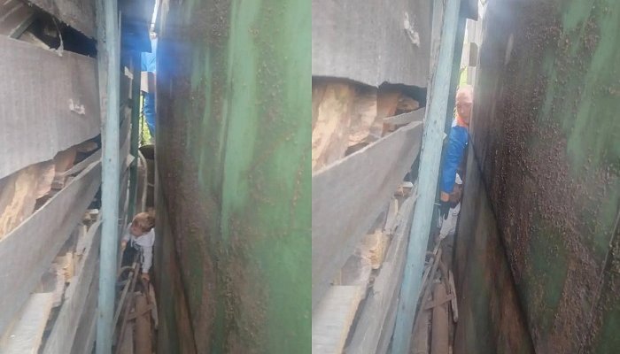 В Ангарске спасатели освободили двухлетнего ребёнка, застрявшего между постройками