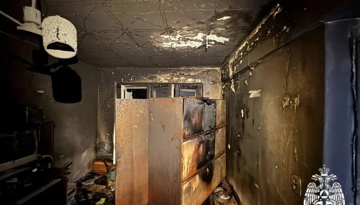 Женщина пострадала на пожаре в Ангарске