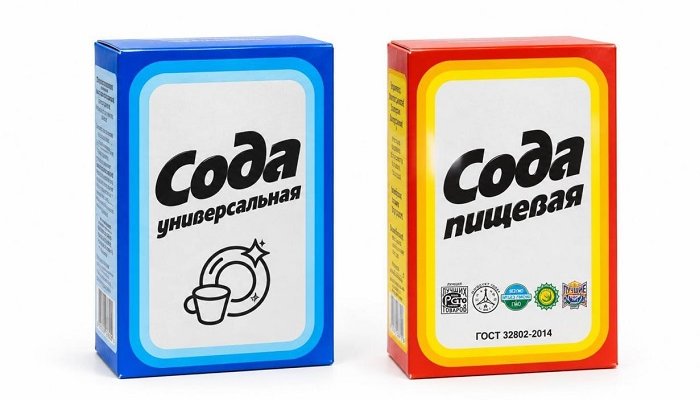 Привычная пачка пищевой соды станет синей