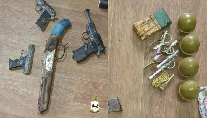 В Братске в гараже нашли арсенал оружия и тротил