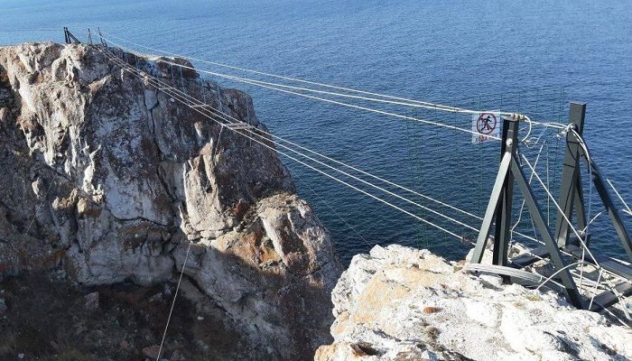 На Ольхоне демонтировали подвесные мосты, построенные на месте древнего городища
