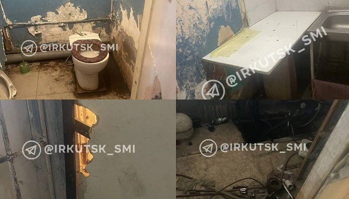 «Ни тепла, ни воды»: иркутянка показала общежитие от администрации с облупленными стенами