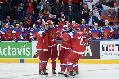 Россия обыграла Финляндию в матче второго тура ЧМ по хокке