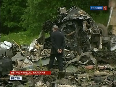 Судмедэкспертиза: штурман разбившегося под Петрозаводском Ту-134 был пьян