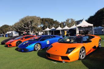 В ознаменование 50-летия Lamborghini привезла в Калифорнию свои лучшие образц