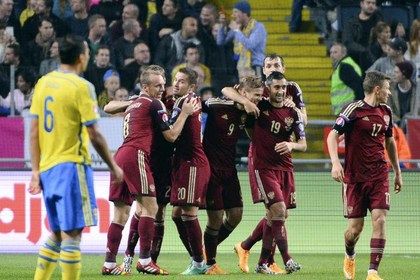 Сборная России по футболу сыграла вничью с командой Швеции