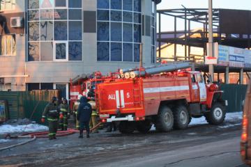 В Иркутске потушили пожар в офисном здании