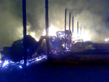 В Иркутской области пламя уничтожило огромный 30-тонный запас сена