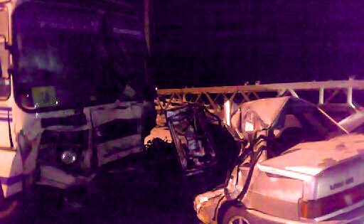 В результате столкновения автобуса и двух «Жигули» погиб один человек