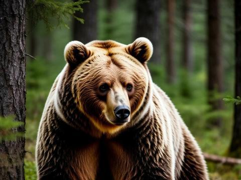 Медведь пробежался по улице Горького в Вихоревке