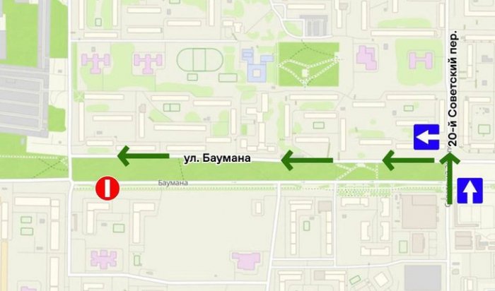 В Иркутске на участке улицы Баумана организуют одностороннее движение транспорта