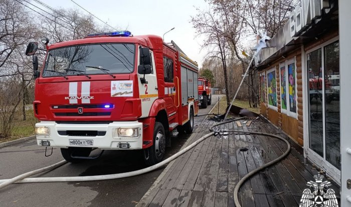 Тир сгорел на Конном в Иркутске