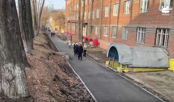 В Иркутске заасфальтировали участок Лермонтова