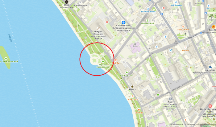 Участок набережной обустроят в Иркутске