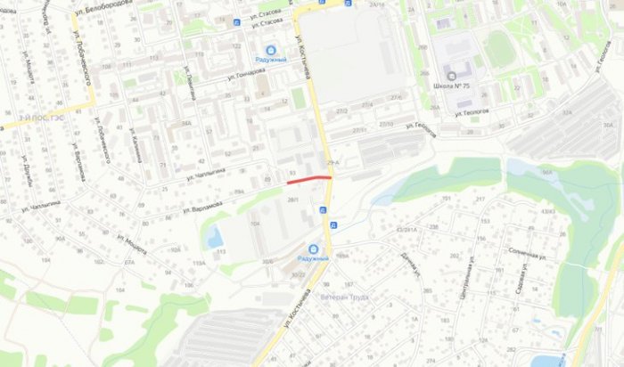 С 24 ноября в Иркутске на 14 дней ограничат движение по улице Варламова