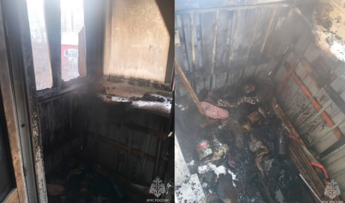 В Иркутске женщину спасли на пожаре