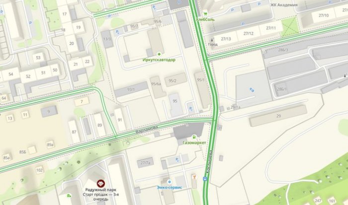 В Иркутске до 21 декабря ограничили движение на участке улицы Варламова