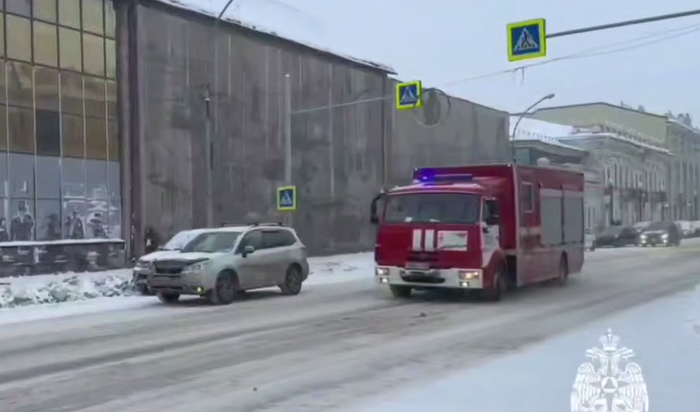 В центре Иркутска произошел пожар (Видео)