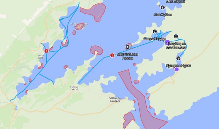 Иркутянин разработал интерактивную карту льда Малого Моря на Байкале, показывающую опасные зоны