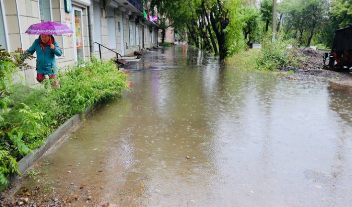 Дома на Розы Люксембург подтопило из-за ливней