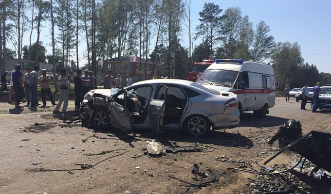 В ДТП на Байкальском тракте пострадали шесть человек