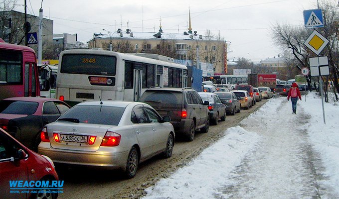 В администрации Иркутска разработали план по снижению количества автомобильных пробок