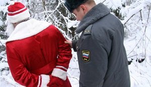 В Петербурге Дед Мороз с пистолетом ограбил два магазина подряд