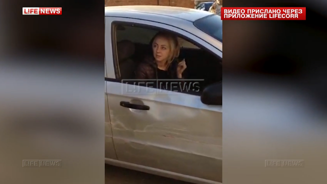 Пьяная женщина в Краснодаре протаранила 17 автомобилей (ВИДЕО)
