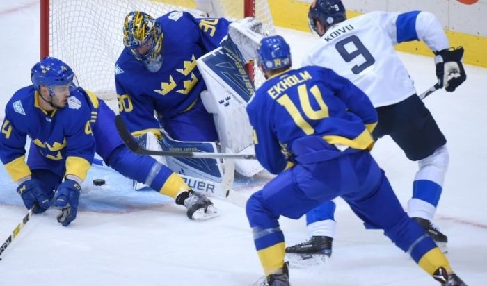 Сборная Швеции обыграла команду Финляндии в матче Кубка мира по хоккею