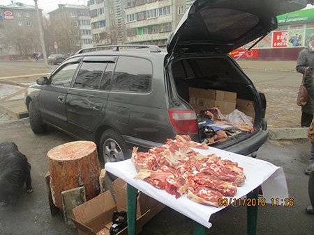 В Иркутске выявлено 38 случаев несанкционированной торговли мясом