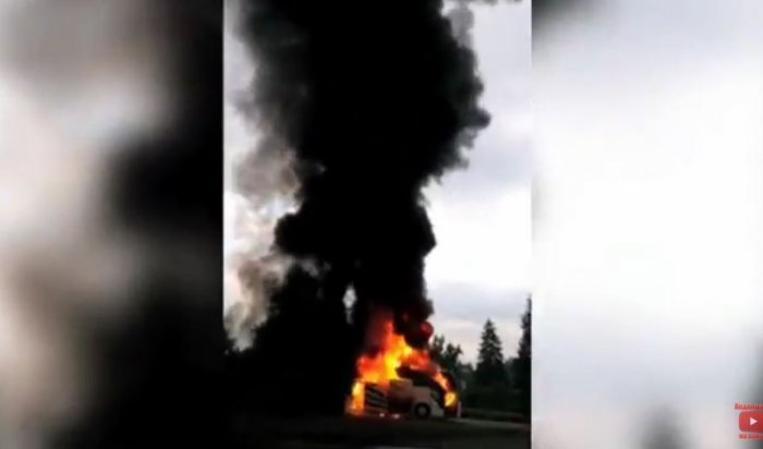 Автобус с российскими туристами загорелся в Болгарии‍ (Видео)