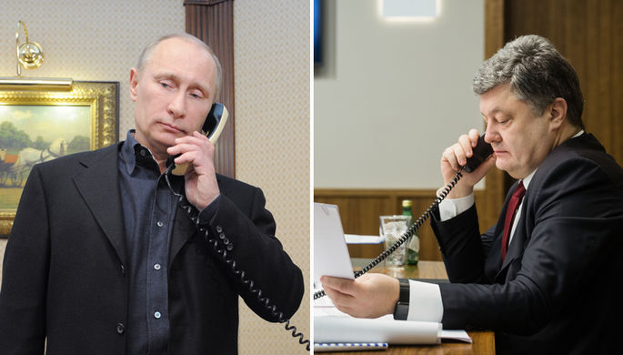 Путин и Порошенко провели телефонные переговоры