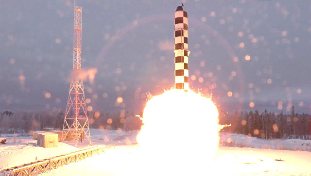 Минобороны РФ опубликовало видео испытания ракеты «Сармат»‍